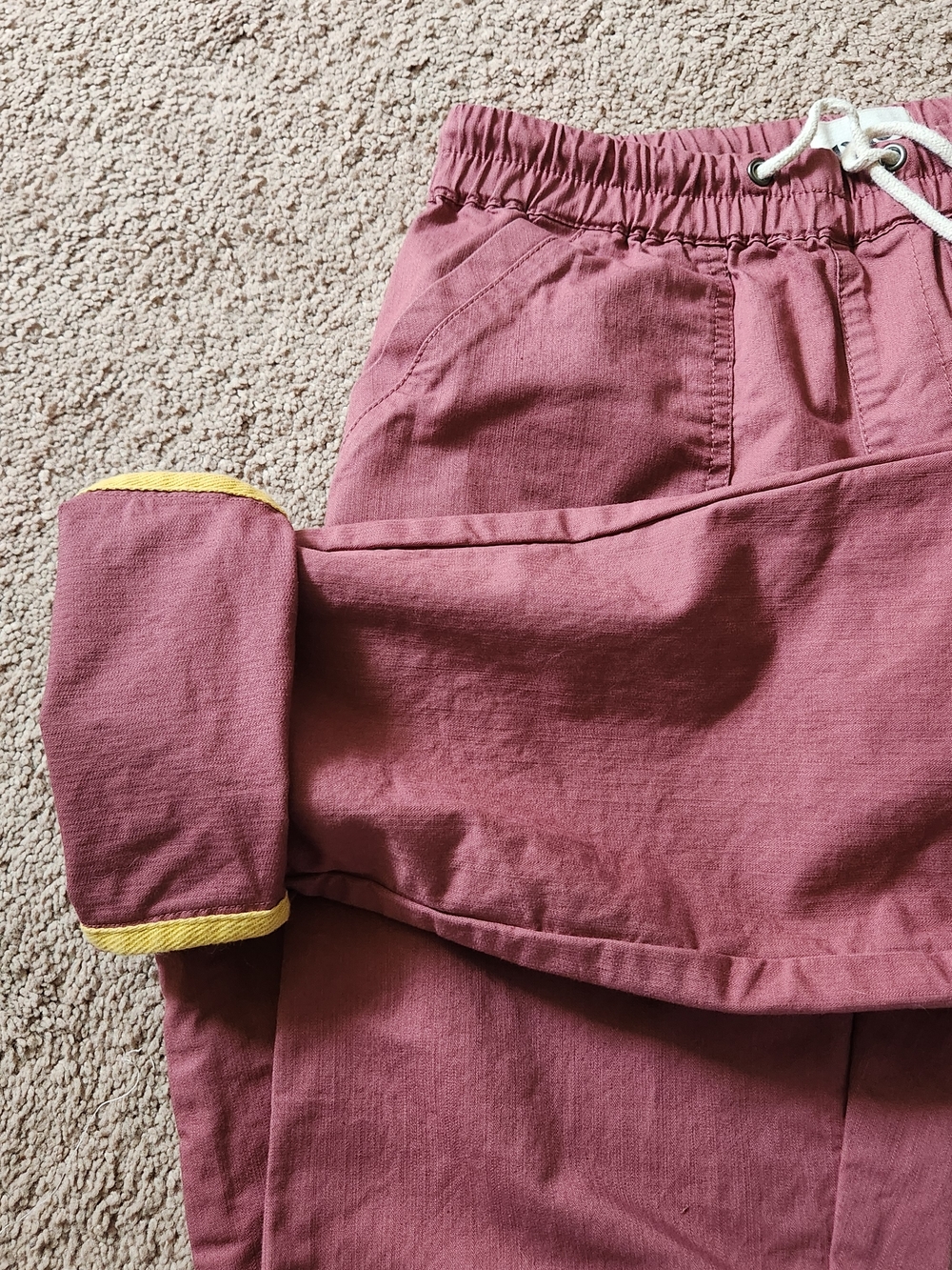 pact woven organic twill roll up pant outdoor camp trail hike ladies XS